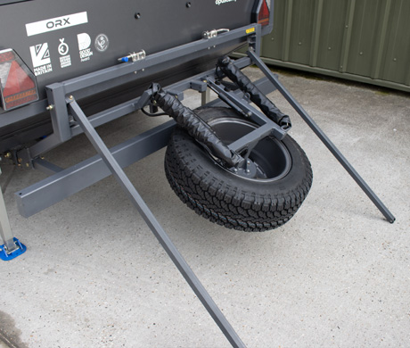 Resting bed leg on ground