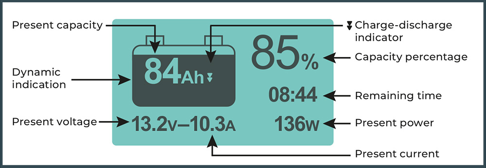 Battery panel LCD