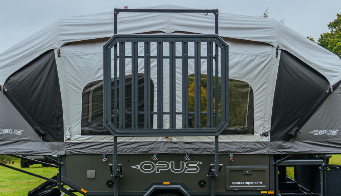 Kayak carrier folded up